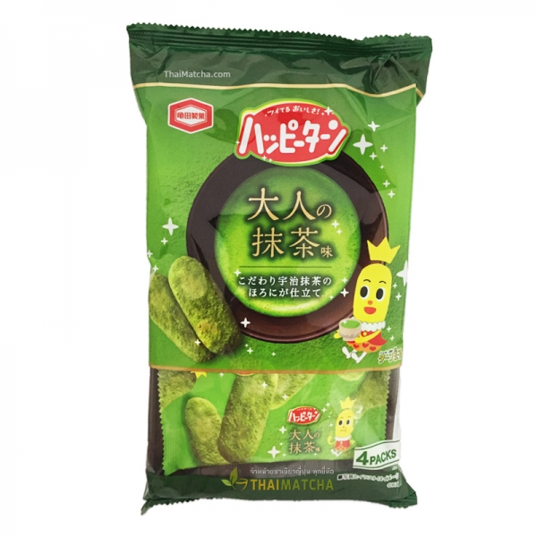 KamedaSeika Rice Crispy green tea taste ขนมข้าวอบกรอบ รสชาเขียว อร่อย กรอบ หวานรสชาเขียวเต็มคำ