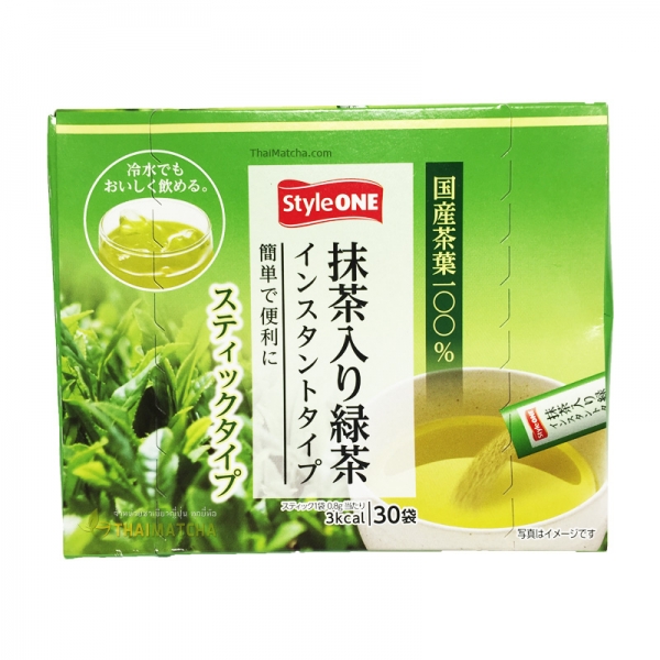 ชาเขียวผง ผสมมัทฉะ StyleONE Matcha Greentea Stick ชนิดพกพา 30 ซอง